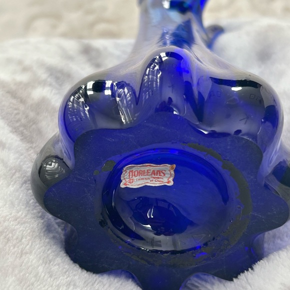 Vintage Norleans Swung Vase, Five Finger Cobalt Blue Collection - Picture 3 of 8